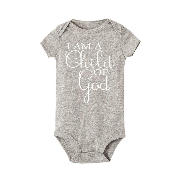 Body bébé décontracté à manches courtes Alphabet Baby