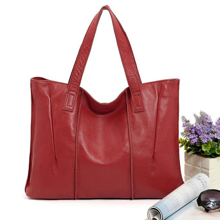 Sac cabas bandoulière simple en cuir