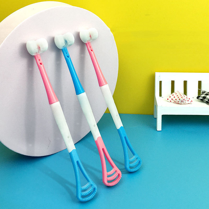 Brosse à dents pour bébé, brosse multifonction pour le dépôt de langue en silicone, matériau 3D