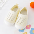 Chaussons pour bébé avec semelle souple, surface en maille tricotée à volants, respirantes