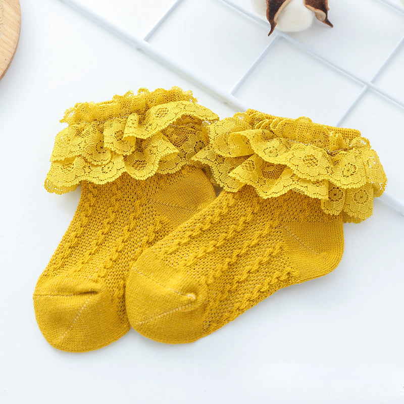 Chaussettes en dentelle pour bébé