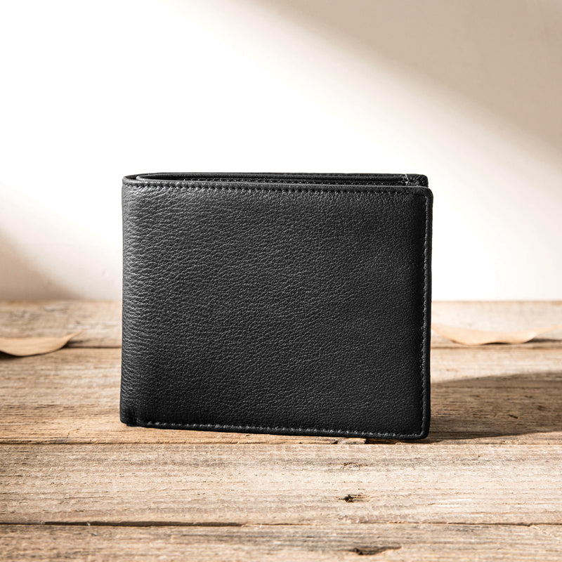 Portefeuille en cuir véritable ancien fait main