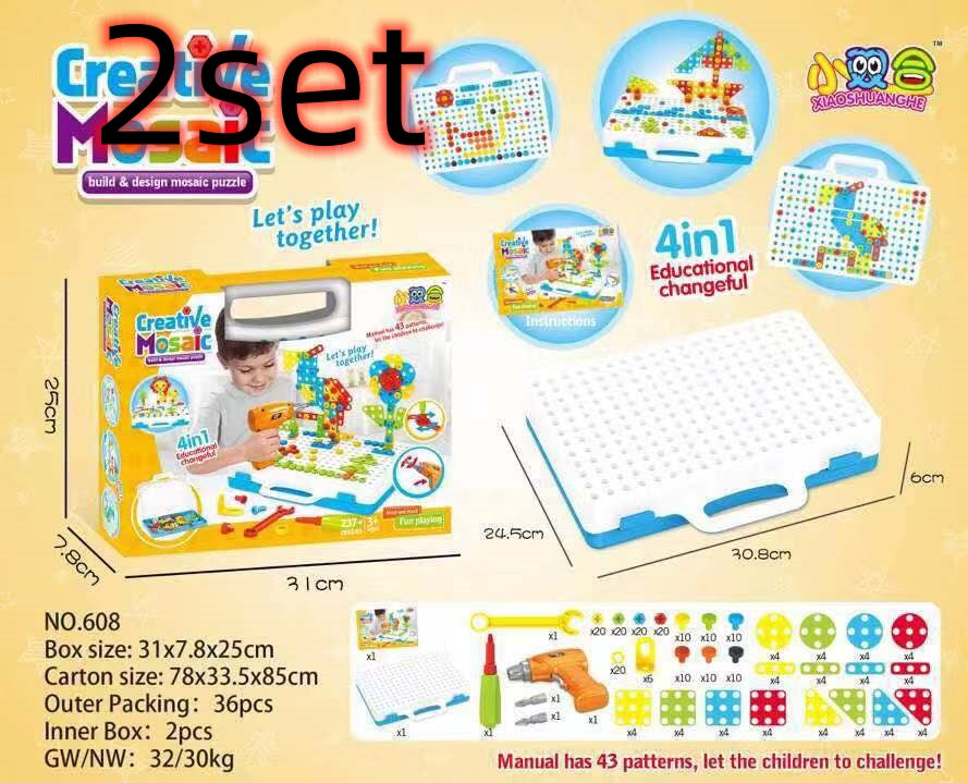 Kits de construction créatifs, ensembles de blocs éducatifs