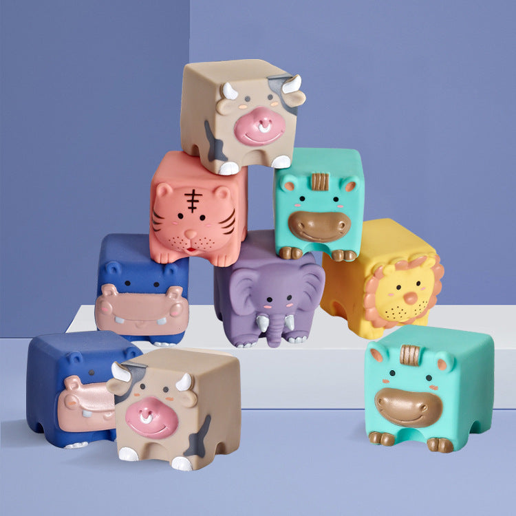 Blocs de construction souples en relief animalier