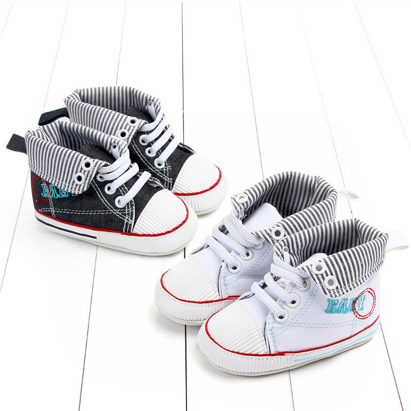 Chaussures à revers rayées
