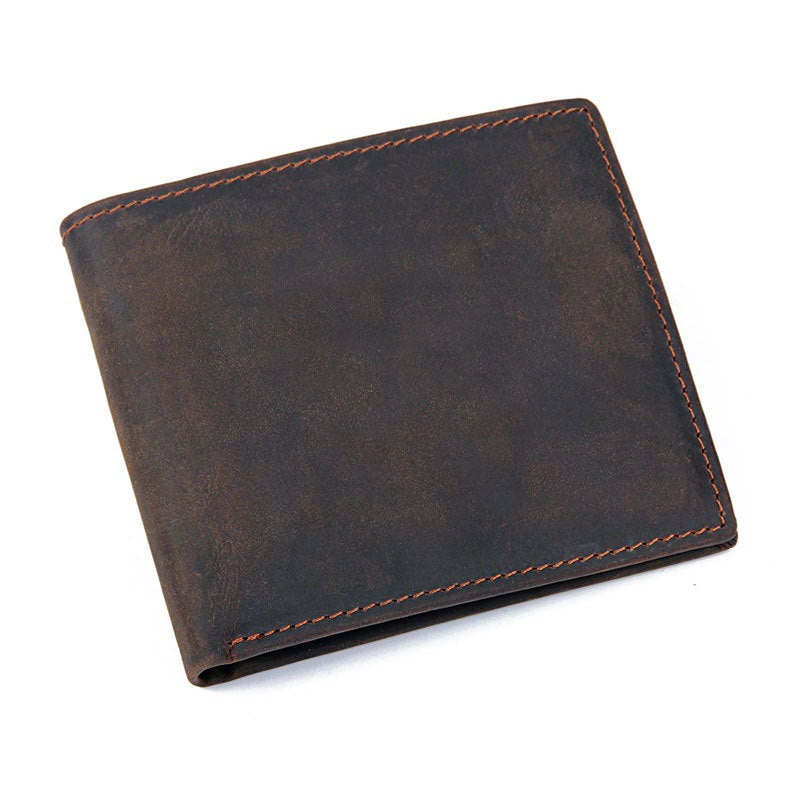 Portefeuille vintage pour homme en peau de cheval