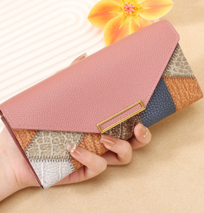 Petit porte monnaie rétro fine à boucle en cuir