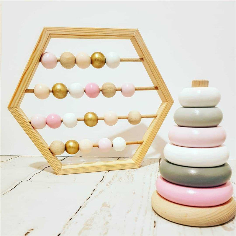Puzzle d'apprentissage avec boulier en bois