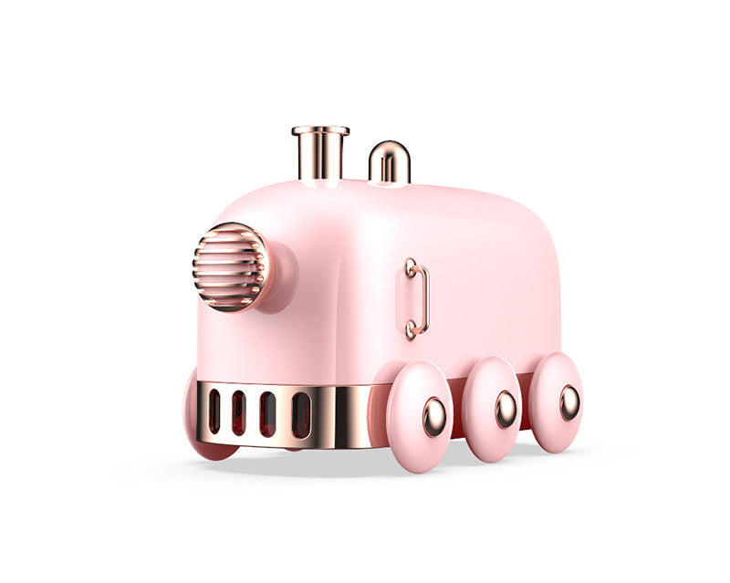 Petit humidificateur en forme de train, style rétro, silencieux, mini USB.