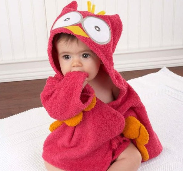 Serviettes de bain pour bébé en coton avec des dessinateurs d'animaux mignons, peignoirs de bain pour enfants, peignoirs à capuche pour bébé.