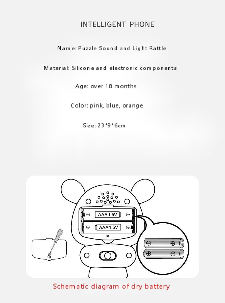 Hochet puzzle sonore et lumineux
