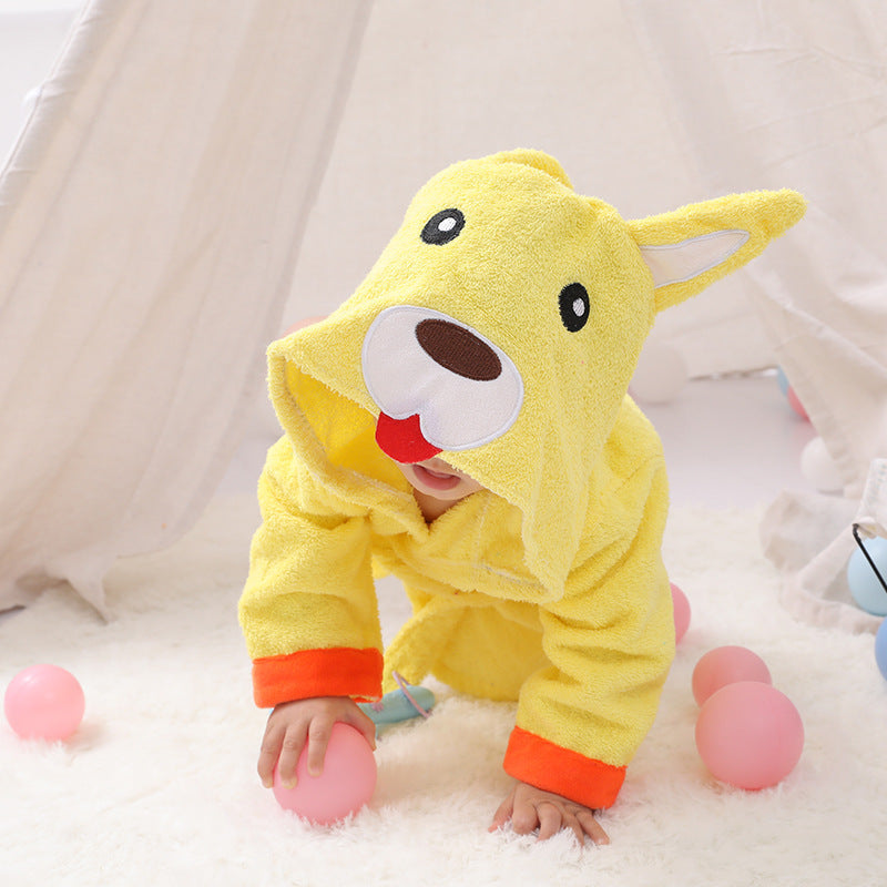Serviettes de bain pour bébé en coton avec des dessinateurs d'animaux mignons, peignoirs de bain pour enfants, peignoirs à capuche pour bébé.