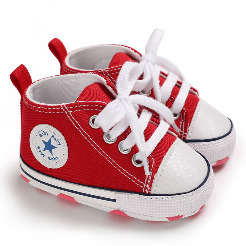 Chaussures à semelles souples en toile