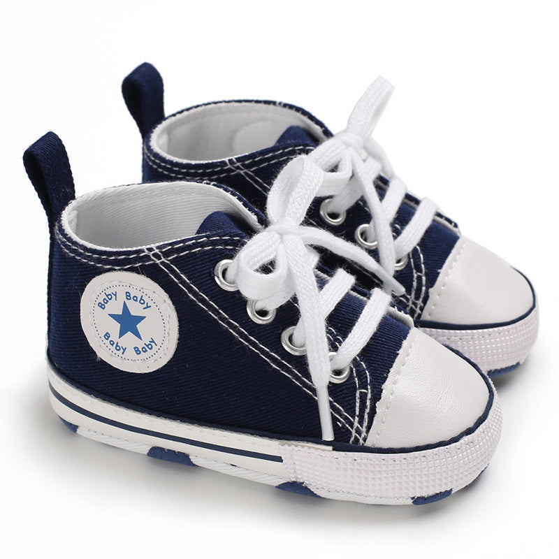 Chaussures à semelles souples en toile