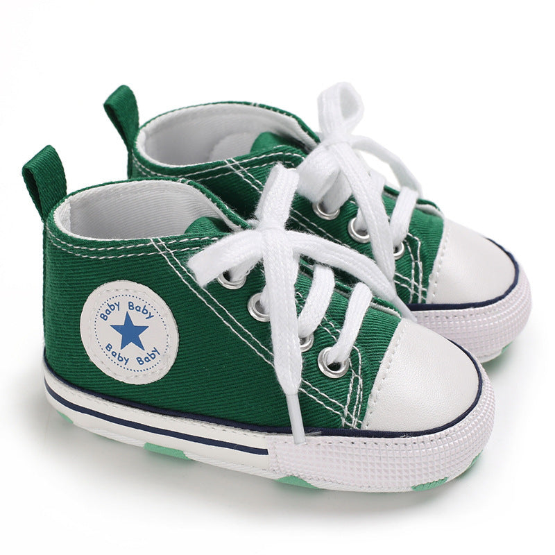 Chaussures à semelles souples en toile