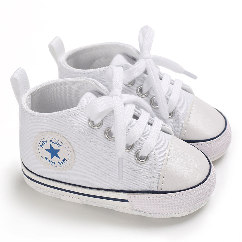 Chaussures à semelles souples en toile
