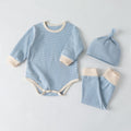 Three-piece bodysuit, plain or striped