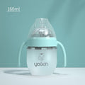 Biberon anti-goutte en silicone souple avec paille pour bébé
