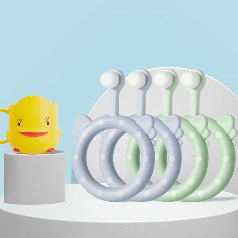 Brosse à dents douce pour bébés et enfants en silicone
