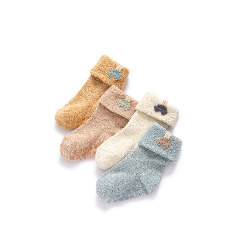 Chaussettes velours pour rester au chaud