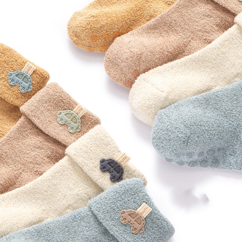 Chaussettes velours pour rester au chaud