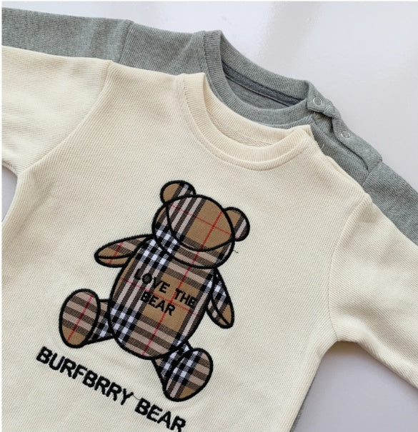 Combinaison à carreaux  ours en peluche