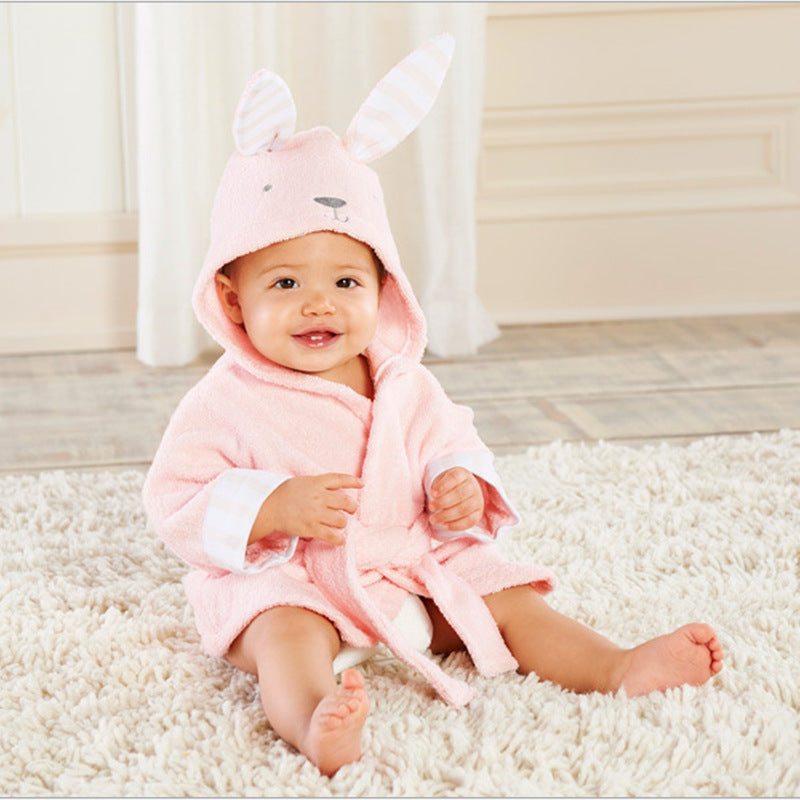 Serviettes de bain pour bébé en coton avec des dessinateurs d'animaux mignons, peignoirs de bain pour enfants, peignoirs à capuche pour bébé.