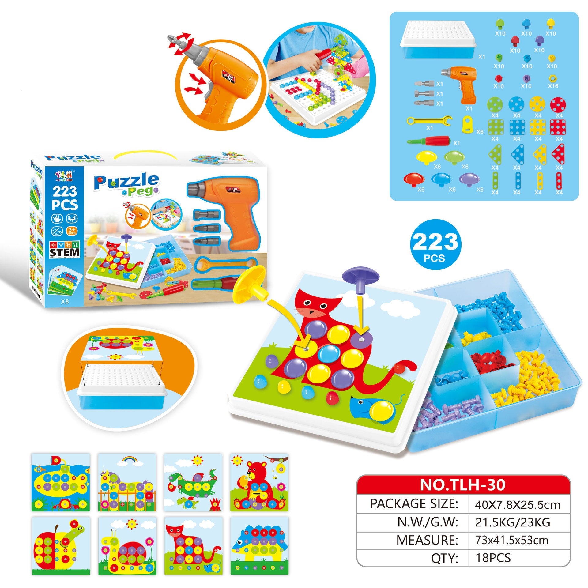 Kits de construction créatifs, ensembles de blocs éducatifs