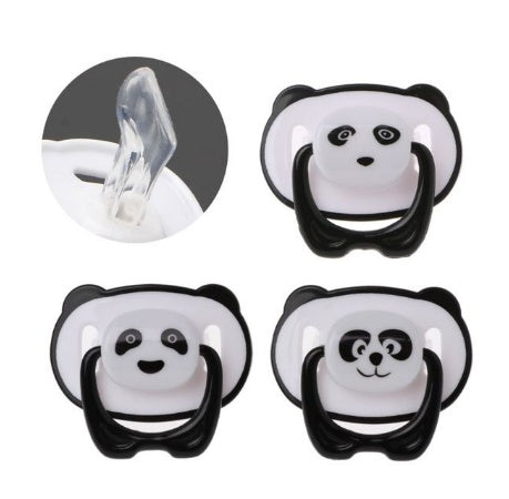Tétine avec couvercle, en forme de panda de dessin animé