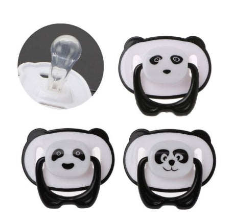 Tétine avec couvercle, en forme de panda de dessin animé