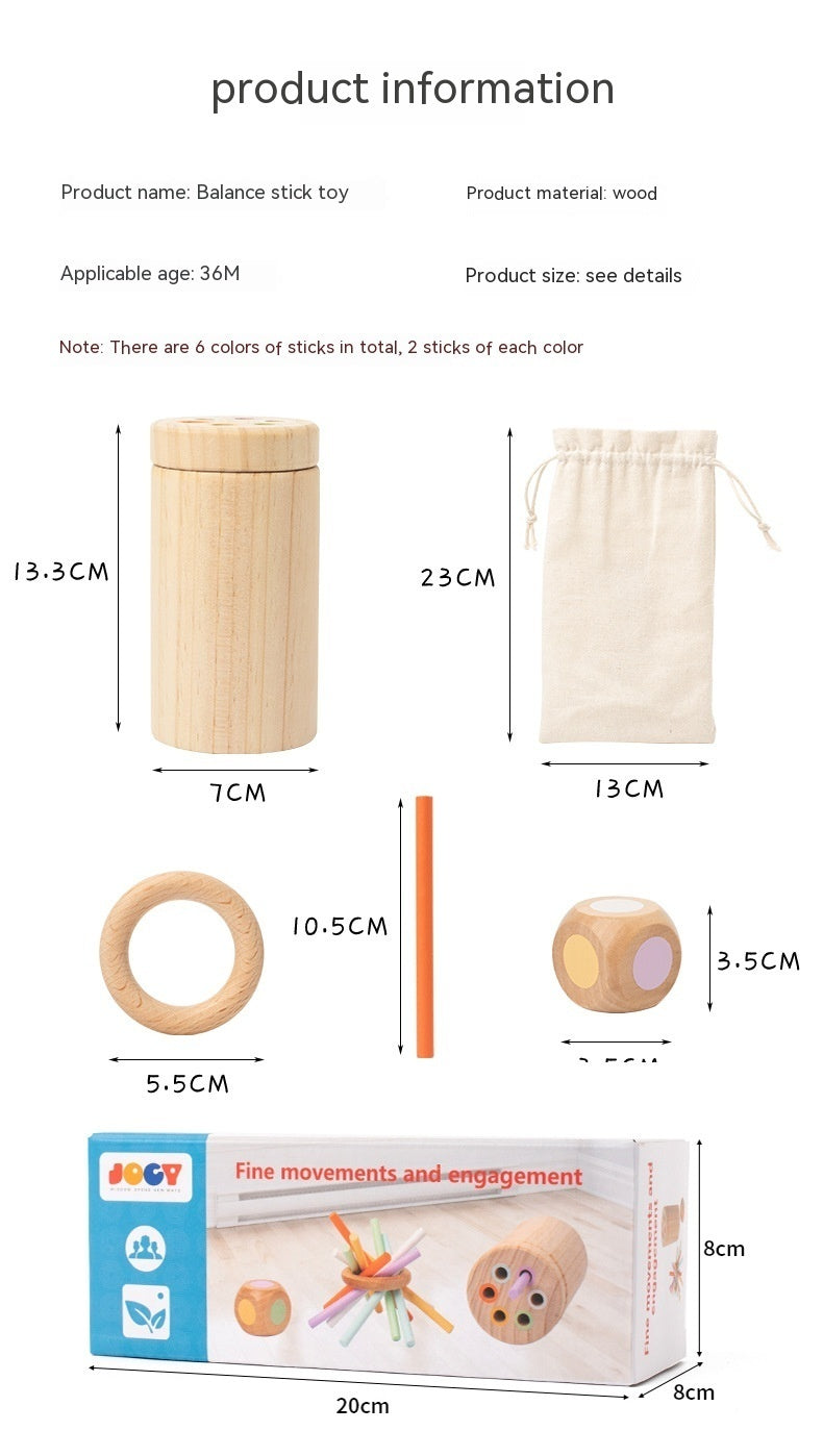 Bâton d'équilibre en bois