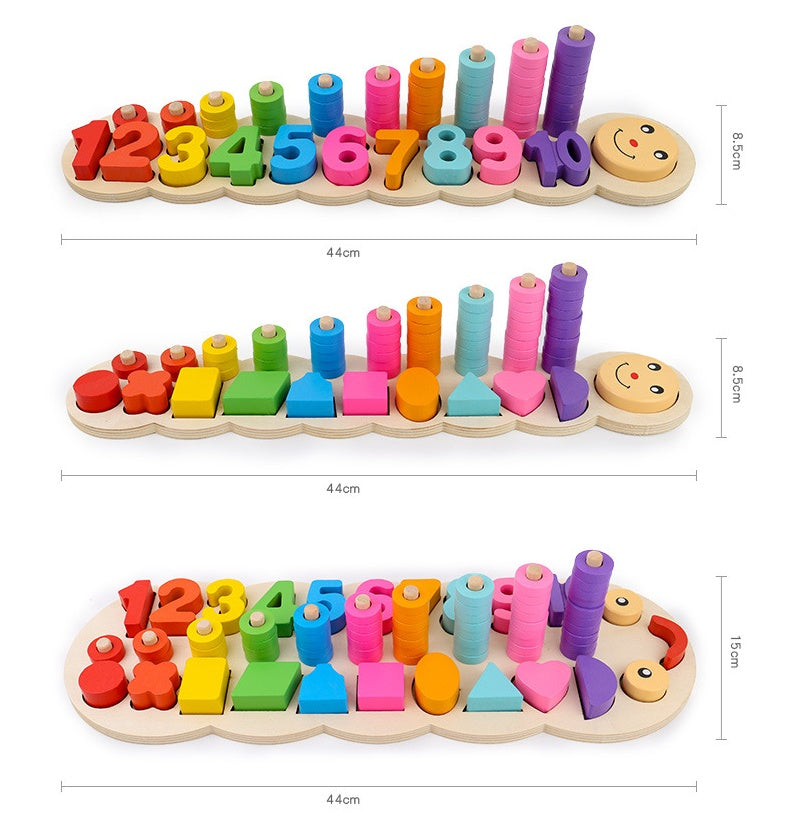 Tableau logarithmique en bois pour l'éducation préscolaire