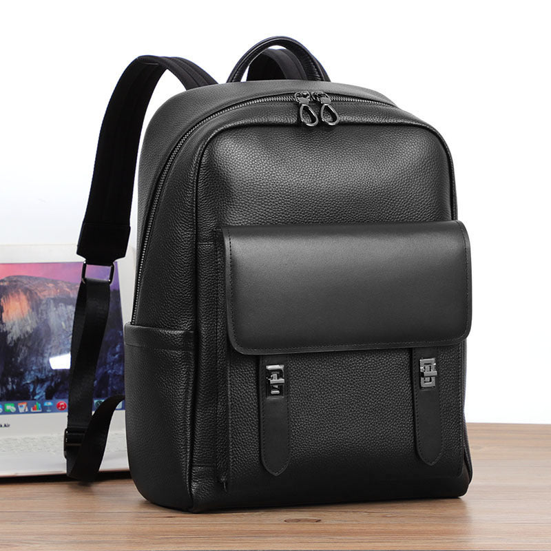 Sac à dos de voyage d'affaires grande capacité pour homme en cuir
