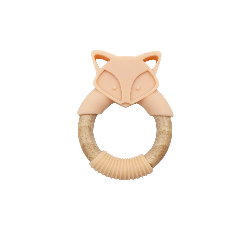 Anneau de dentition en bois et silicone