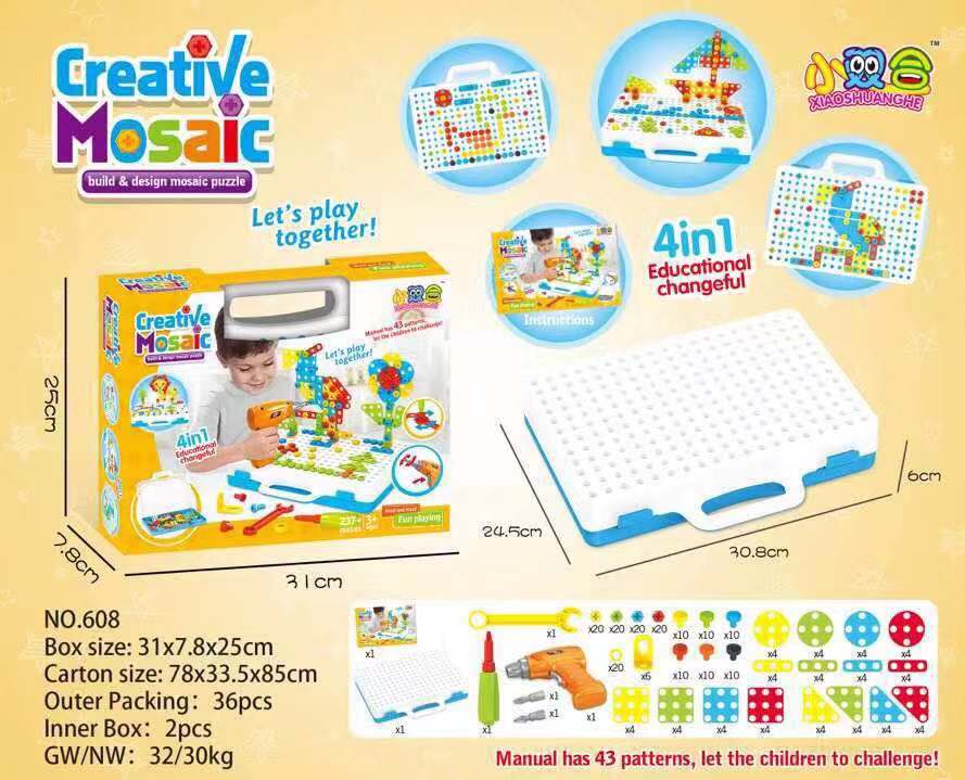 Kits de construction créatifs, ensembles de blocs éducatifs