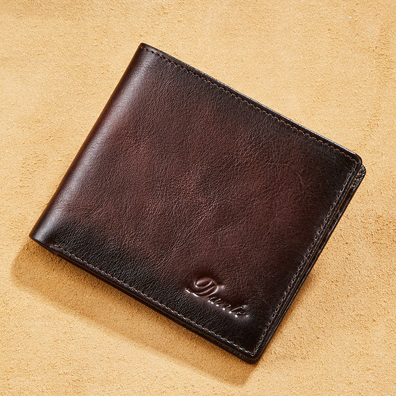 Nouveau portefeuille homme en cuir pleine fleur