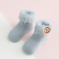 Chaussettes brodées et brossées, collection automne et hiver, avec intérieur en velours.