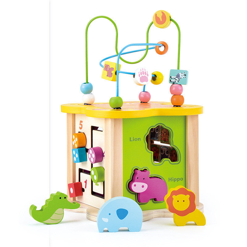 Cube éducatif en bois