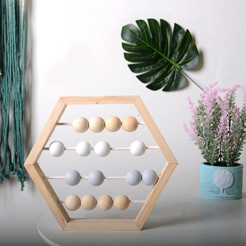 Puzzle d'apprentissage avec boulier en bois