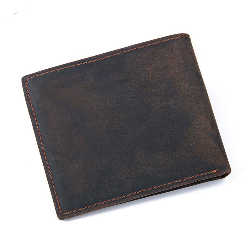 Portefeuille vintage pour homme en peau de cheval