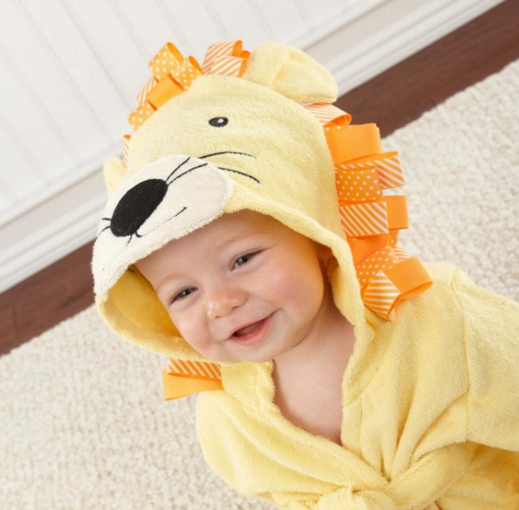 Serviettes de bain pour bébé en coton avec des dessinateurs d'animaux mignons, peignoirs de bain pour enfants, peignoirs à capuche pour bébé.