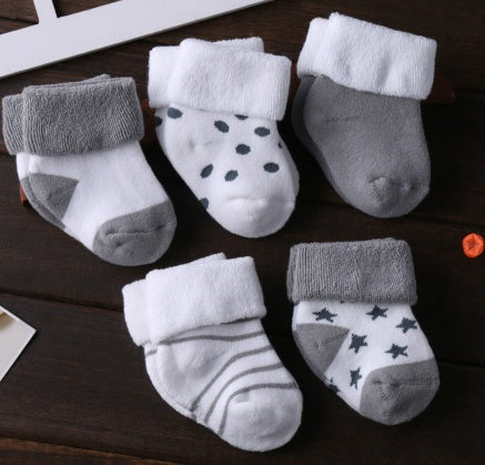 Lot de 5 paires de chaussettes antidérapantes en coton