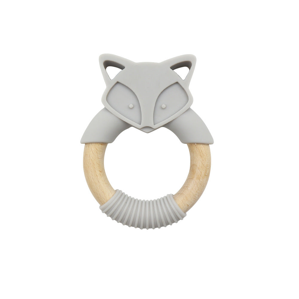 Anneau de dentition en bois et silicone