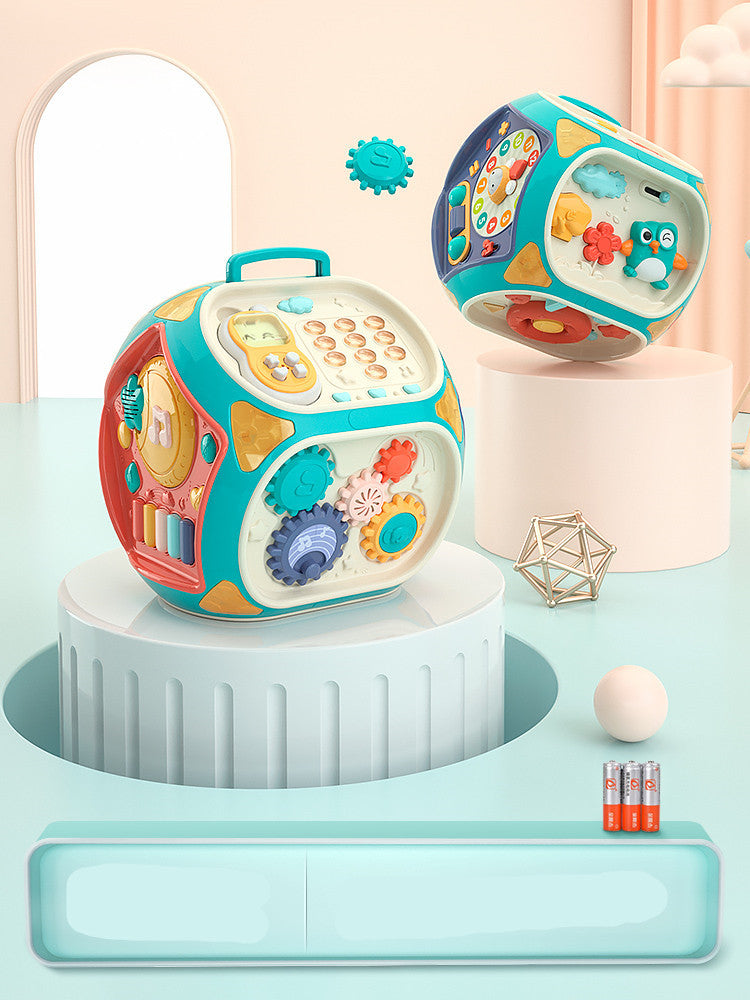 Jouets amusants développement intellectuel, motricité fine, tambours, jouets, hexaèdre, bus