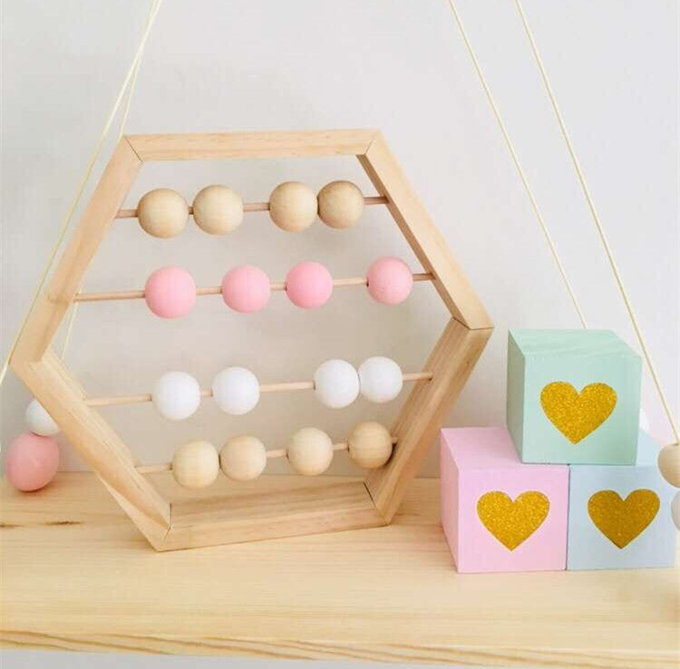 Puzzle d'apprentissage avec boulier en bois