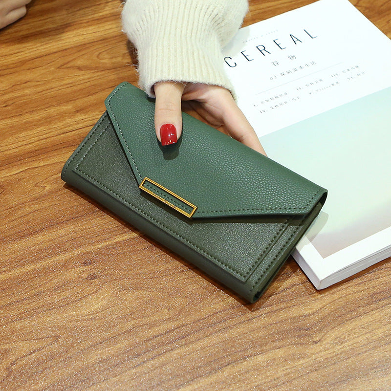 Petit porte monnaie rétro fine à boucle en cuir
