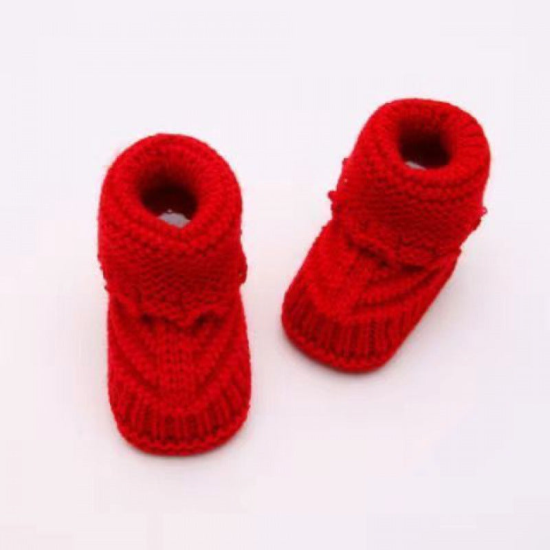 Chaussettes fait main en laine tricotée, semelle douce