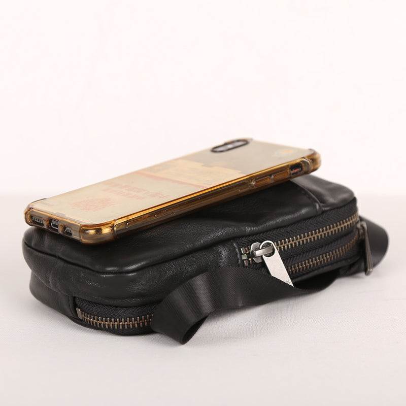 Sac bandoulière oblique en cuir pour homme