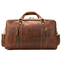 Sac de voyage rétro pour courtes distances, en cuir, pour homme