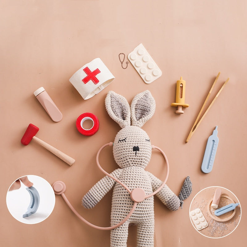 Poupée petit médecin, jouet docteur, stéthoscope